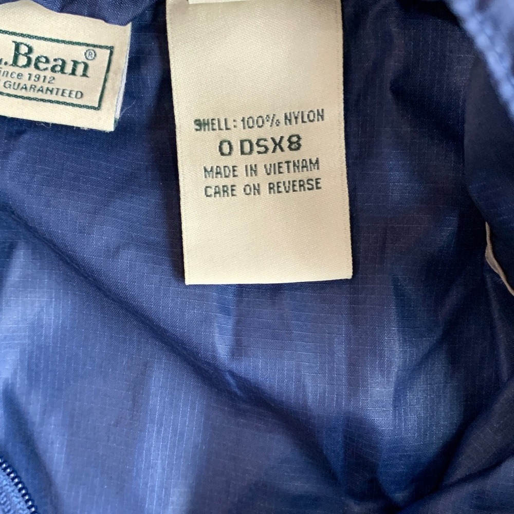 Vintage L.L. Bean Classic Men’s XL Tall Blue Nylon Pullover Windbreaker - Picture 3 of 11